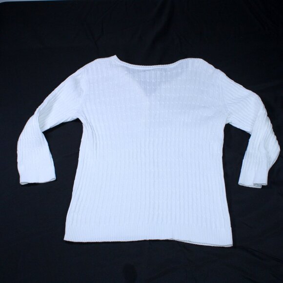 Karen Scott Women's White and Cream Jumper - Picture 4 of 10